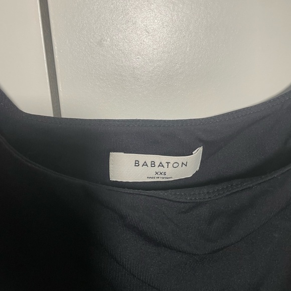 Aritzia Babaton Crop Top Tank Black Contour Material XXS - Picture 2 of 4
